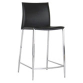 Holofernes Mid-back Leather Counter Stool (Set of 2)