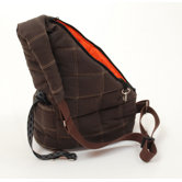 Pooch Pouch Messenger Pet Carrier in Brown