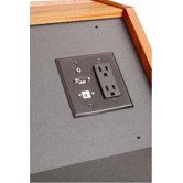 Optional Lectern Connectivity Panel in Black