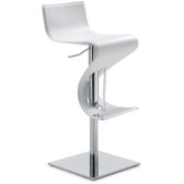 Portland Adjustable Bar Stool in White