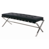 Auguste Naugahyde Bench