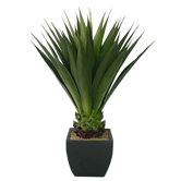 43" Realistic Giant Aloe Plant in Contemporary Planter