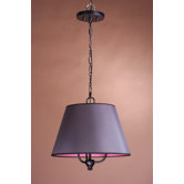 Stephanie Barrel Pendant Shade in Charcoal/Cherry