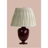 Madeleine Table Lamp with Charlotte Pinched Pleat Shade in Brown