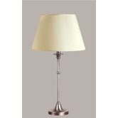Morgan Table Lamp with Charlotte Barrel Shade in Antique Pewter
