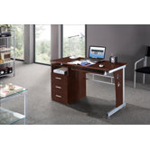 Computer Desk with Side Cabinet