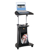 Deluxe Rolling Laptop Cart with Storage