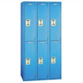 Quiet Door Locker - Double Tier - 3 Sections - No Legs or Louvers (Unassembled)