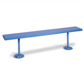 Plastic Laminate Locker Room Bench on Steel Pedestals
