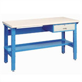 Basic Workstation with Shelf & Drawer, 34" Depth