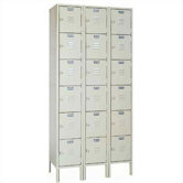 Six Tier Locker - 3 Sections (Unassembled)