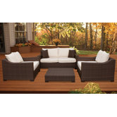 Kingston 4 Piece Deep Seating Group with Cushions