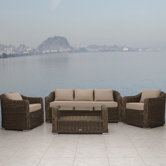 Palma 4 Piece Deep Seating Group with Cushions