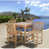 Amazonia Teak Oregon 5 Piece Bar Set