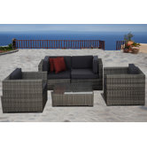 Atlantic 5 Piece Deep Seating Group with Cushions