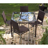 All-Weather Pacific 5 Piece Square Dining Set