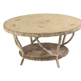 River Run Cocktail Table with Faux Birch Top