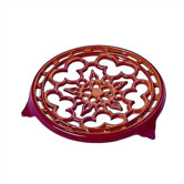 9" Deluxe Round Trivet in Cherry