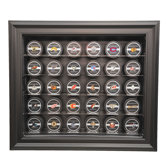 Thirty Puck Display Case in Brown