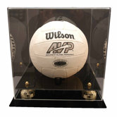 Volleyball Display with Gold Risers