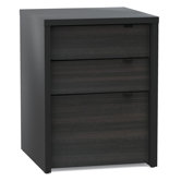 Sereni-T Three Drawer File Cabinet in Black/Ebony