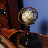 Globe in Brass Rings