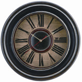 Mckenna Wall Clock in Distressed Black