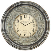 Lenna Wall Clock in Distressed Aged Black