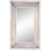 44" x 28" Garner Mirror in Distressed Silver