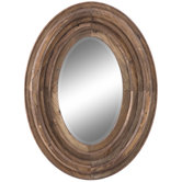 Aaron Mirror in Distressed Natural Rustic Wood