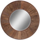 Riley Mirror in Distressed Natural Rustic Wood