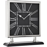 Butler Square Clock in Shiny Nickel