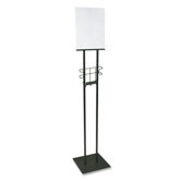 Lobby Sign Holder, Stand, 12"x12"x48", Black
