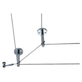 Kable Lite Rigid Post Standoff / Standoff Turn in Chrome and Satin Nickel