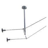 Kable Lite Rigid T Standoff in Chrome and Satin Nickel