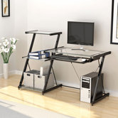 Nero Computer Desk and Bookcase