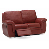 Brunswick Leather Reclining Loveseat