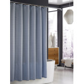 Parc East Bricks Shower Curtain in Slate Blue