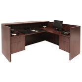 71" x 82" Double Pedestal Reception Station