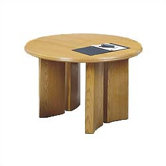 Contemporary Series 48" Round Gathering Table with Radius Profile (Split Curved Panel Base)