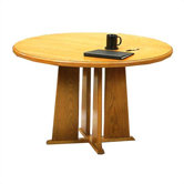 Contemporary Series 48" Round Gathering Table with Radius Profile (Tapered Base)