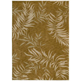 Home Nylon Florist Greens Gold Rug