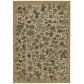Home Olefin Garden Bloom Beige Novelty Rug