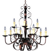Aspen 12 Light Candle Chandelier