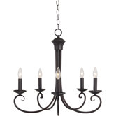 Loft 5 Light Candle Chandelier