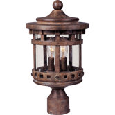 Santa Barbara DC Outdoor Post Lantern in Sienna