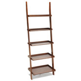 American Heritage Ladder Bookshelf Multimedia Storage Rack