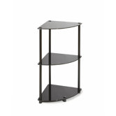 Midnight 3 Tier Corner Shelf in Black