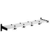 Hook Style Wall Rack with Aluminum Shelf Bars