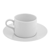 Royal White 4 oz. Teacup and Saucer